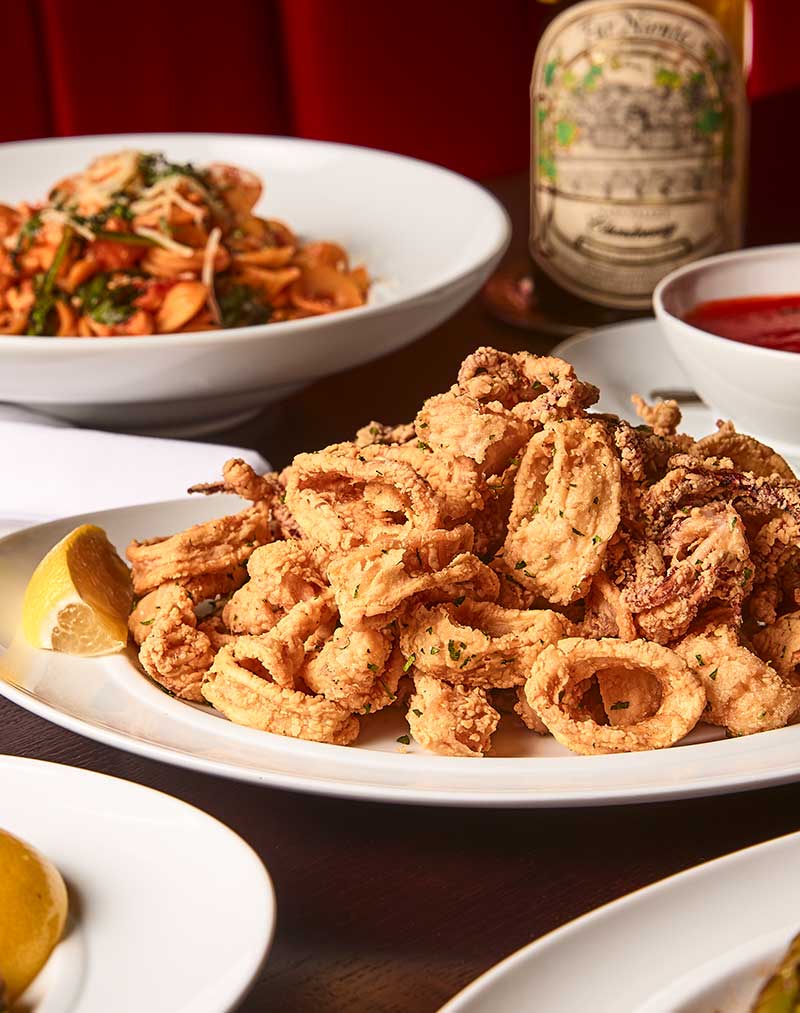 Catering in near McCormick place and Wintrust Arena. Here pictured our fried calamari.